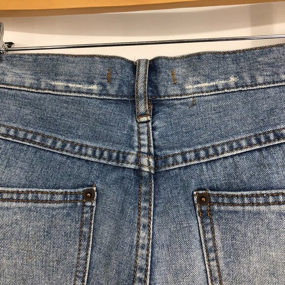 Free People low rise distressed flared a-line cut denim short shorts size 25 - Picture 8 of 16